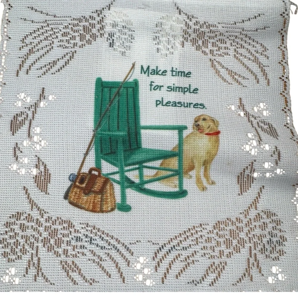 Heritage Lace Simple Pleasures Wall Hanging Banner‎ Lab Dog Fishing -SP NEW C72Q